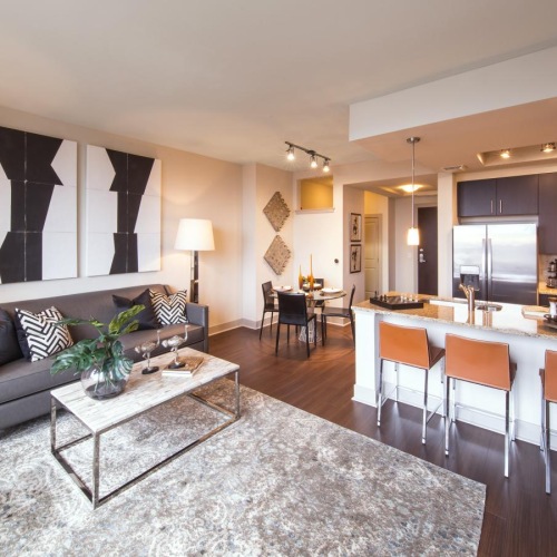 open living room and kitchen